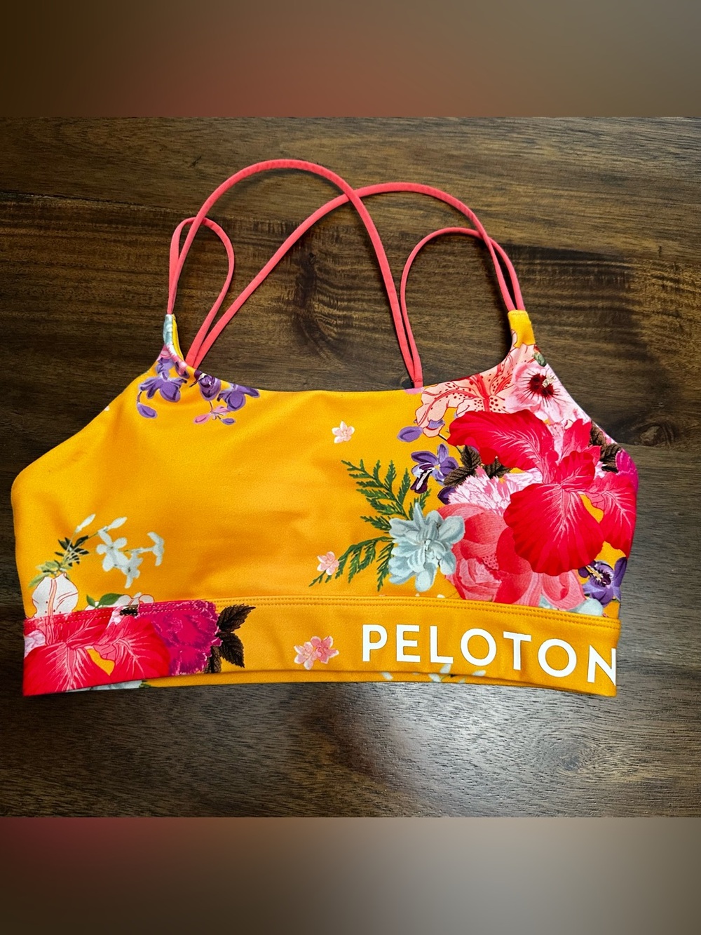 Peloton Saffron Speed Up Strappy Sports Bra AAPI Heritage Collection - Small